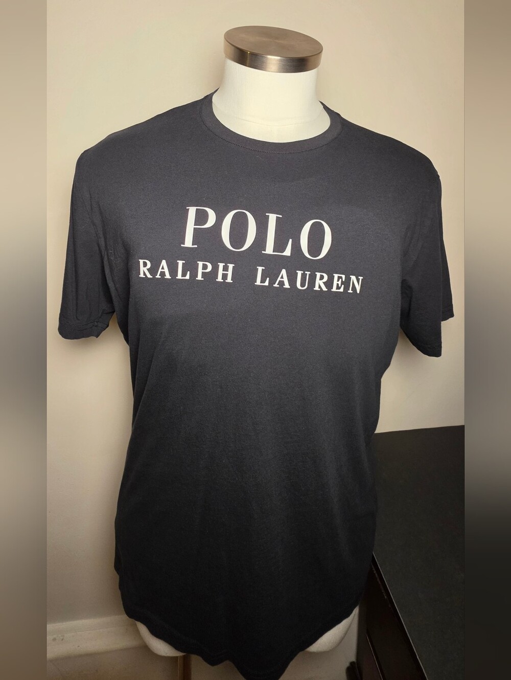 Polo by Ralph Lauren Black Tee with White Logo